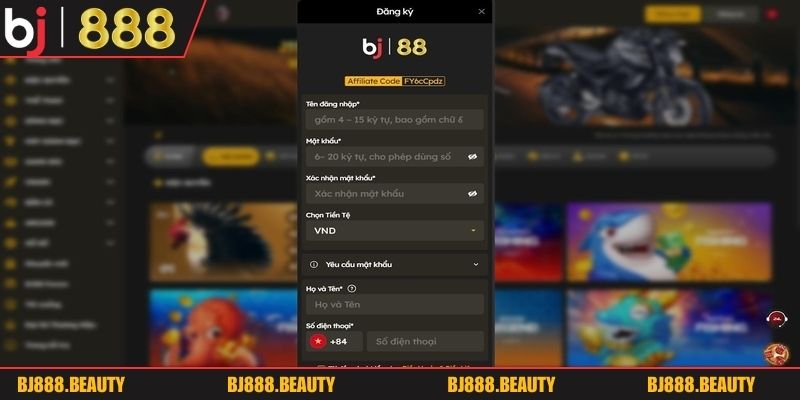 Hướng dẫn các bước đăng ký BJ888 trên website chính thức