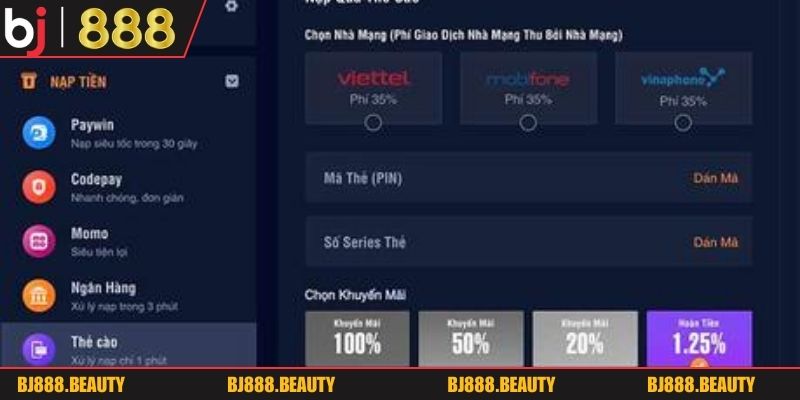 Lưu ý khi nạp tiền thẻ cào BJ888 2026 là gì?